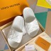 Louis Vuitton Waterfront Mules In White Monogram Rubber