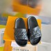 Louis Vuitton Waterfront Mules In Black Monogram Rubber