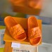Louis Vuitton Waterfront Mules In Orange Monogram Rubber