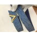 Louis Vuitton Essential V 30MM Belt In Epi Denim Leather M6076W