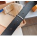 Louis Vuitton LV Pyramide Glitter 40MM Belt In Damier Leather M0504V