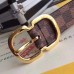 Louis Vuitton Mini 25MM Belt In Damier Ebene Canvas M9744V