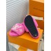 Louis Vuitton Paseo Flat Comfort Mules In Pink Shearling