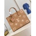 Louis Vuitton OnTheGo MM Bag In Bicolor Monogram Empreinte Leather M45982