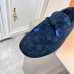 Louis Vuitton LV Driver Moccasin In Blue Monogram Suede Leather