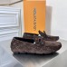Louis Vuitton LV Driver Moccasin In Brown Monogram Suede Leather
