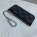 Louis Vuitton Pochette Cle In Damier Graphite Canvas N60155