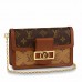 Louis Vuitton Dauphine Chain Wallet In Monogram Reverse Canvas M68746