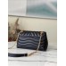 Louis Vuitton LV New Wave Chain MM Bag In Black Leather M58552