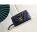 Louis Vuitton LV New Wave Chain MM Bag In Navy Blue Leather M20615