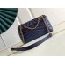 Louis Vuitton LV New Wave Chain MM Bag In Navy Blue Leather M20615
