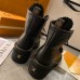 Louis Vuitton Beaubourg Ankle Boots in Black Leather with Shearling