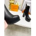 Louis Vuitton Fame Platform Ankle Boots In Black Calfskin