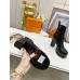 Louis Vuitton Fame Platform Ankle Boots In Black Calfskin