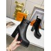 Louis Vuitton Fame Platform Ankle Boots In Black Calfskin
