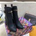 Louis Vuitton Silhouette Ankle Boots In Black Calfskin