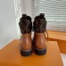 Louis Vuitton Territory Flat Ranger Boots In Brown Calfskin