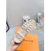 Louis Vuitton Territory Flat Ranger Boots In Cream Leather with Wool