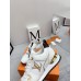 Louis Vuitton Women's White Run Away Sneakers with Gold Details