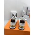 Louis Vuitton Women's White Run Away Sneakers with Gold Details