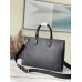 Louis Vuitton Slim Briefcase In Black Taiga Leather M30810