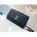 Louis Vuitton Lockme Clutch In Black Calfskin M56088