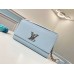 Louis Vuitton Lockme Clutch In Blue Calfskin M56136
