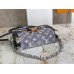 Louis Vuitton Petite Malle Bag In Grey Monogram Denim M21462