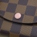 Louis Vuitton Rosalie Coin Purse In Damier Ebene Canvas N64423