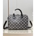 Louis Vuitton Speedy Bandouliere 25 Bag In Grey Monogram Denim M21464