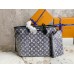 Louis Vuitton Neverfull MM Bag In Grey Monogram Denim M21465