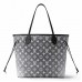 Louis Vuitton Neverfull MM Bag In Grey Monogram Denim M21465