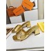 Louis Vuitton Shake Mules 55mm In Gold Metallic Lambskin