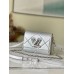 Louis Vuitton Twist MM Bag in Silver Lambskin with Studs M59031