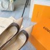 Louis Vuitton Signature Pumps in Nude Leather with Monogram Canvas