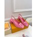Louis Vuitton Shake Slingback Pumps 55mm In Pink Patent Calfskin
