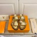 Louis Vuitton Bom Dia Comfort Mules In Gold Metallic Leather