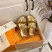 Louis Vuitton Bom Dia Comfort Mules In Gold Metallic Leather