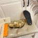 Louis Vuitton Bom Dia Comfort Mules In Gold Metallic Leather
