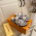 Louis Vuitton Bom Dia Comfort Mules In Silver Metallic Leather