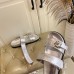 Louis Vuitton Bom Dia Comfort Mules In Silver Metallic Leather