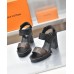 Louis Vuitton Star Trail Sandals in Calfskin and Monogram Canvas