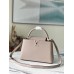 Louis Vuitton Capucines MM Bag In Grey Taurillon Leather M42253