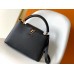 Louis Vuitton Capucines MM Bag In Black Taurillon Leather M42259