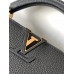 Louis Vuitton Capucines MM Bag In Black Taurillon Leather M42259