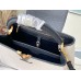 Louis Vuitton Capucines MM Bag in Canvas with Black Leather M59872