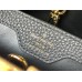 Louis Vuitton Capucines MM Bag in Canvas with Black Leather M59872