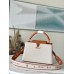 Louis Vuitton Capucines MM Bag in Canvas with Brown Leather M59969