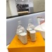 Louis Vuitton Starboard Wedge Sandals In Raffia