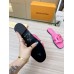 Louis Vuitton LV Isola Flat Slides In Pink Calfskin